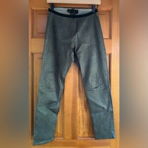 Haider Ackermann Gray Leather Leggings